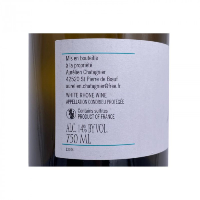 Domaine Aurélien Chatagnier Condrieu blanc sec 2021 étiquette