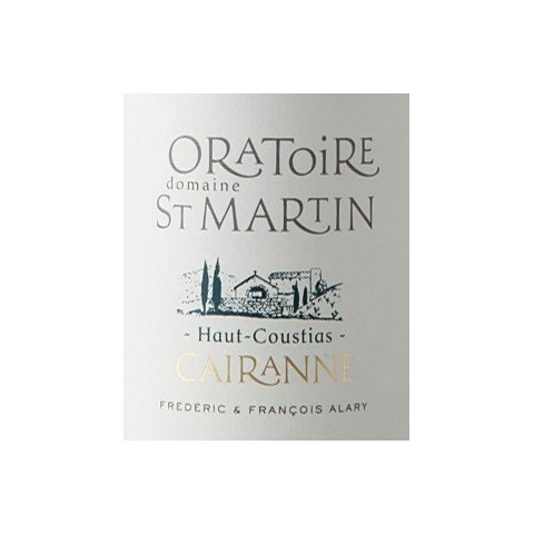 Domaine de l'Oratoire Saint-Martin "Haut-Coustias" rouge 2020 etiquette