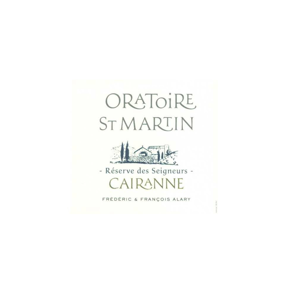 Domaine de l'Oratoire Saint-Martin "Réserve des Seigneurs" blanc 2020 etiquette