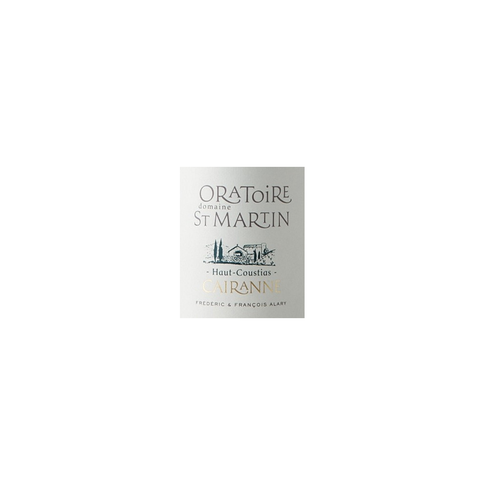 Domaine de l'Oratoire Saint-Martin "Haut-Coustias" blanc 2020 etiquette