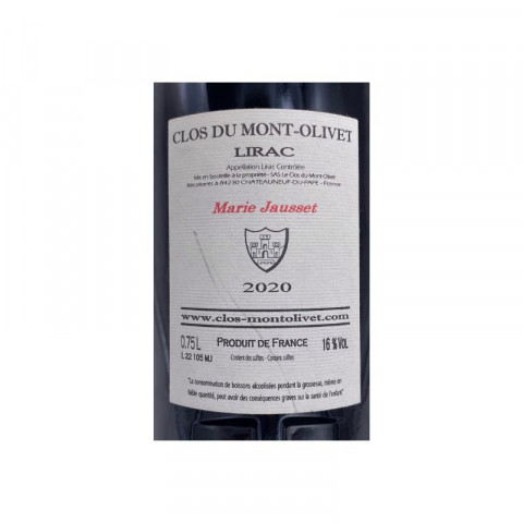 Clos du Mont-Olivet Lirac "Marie Jausset" red 2019 2