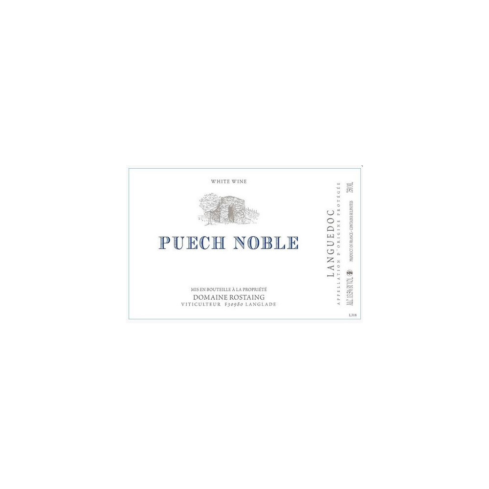 Rostaing Puech Noble blanc 2021 etiquette