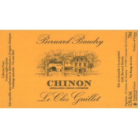 Domaine Bernard Baudry Chinon "Le Clos Guillot" rouge 2020 etiquette