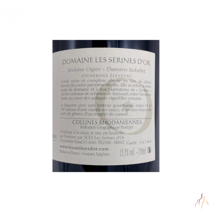 Domaine Les Serines d'Or (syrah de Seyssuel) rouge 2017