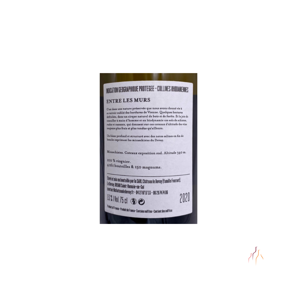 Château Le Devay "Entre les Murs" (viognier) blanc sec 2020