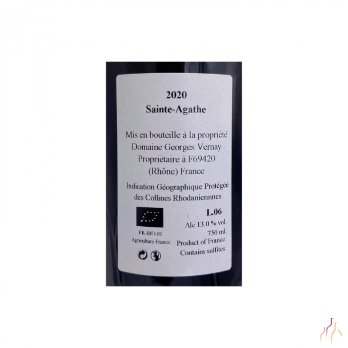 Domaine Georges Vernay IGP "Sainte Agathe" rouge 2020
