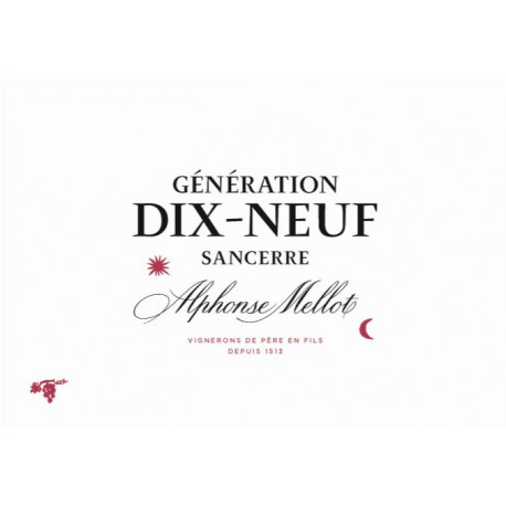 Domaine Alphonse Mellot Sancerre Génération XIX rouge 2015 bouteille
