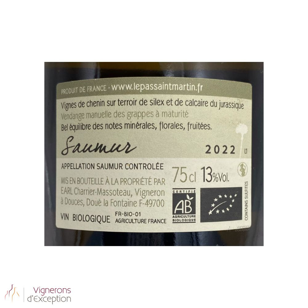 Domaine Le Pas Saint Martin Saumur "La Pierre Frite" dry white 2022