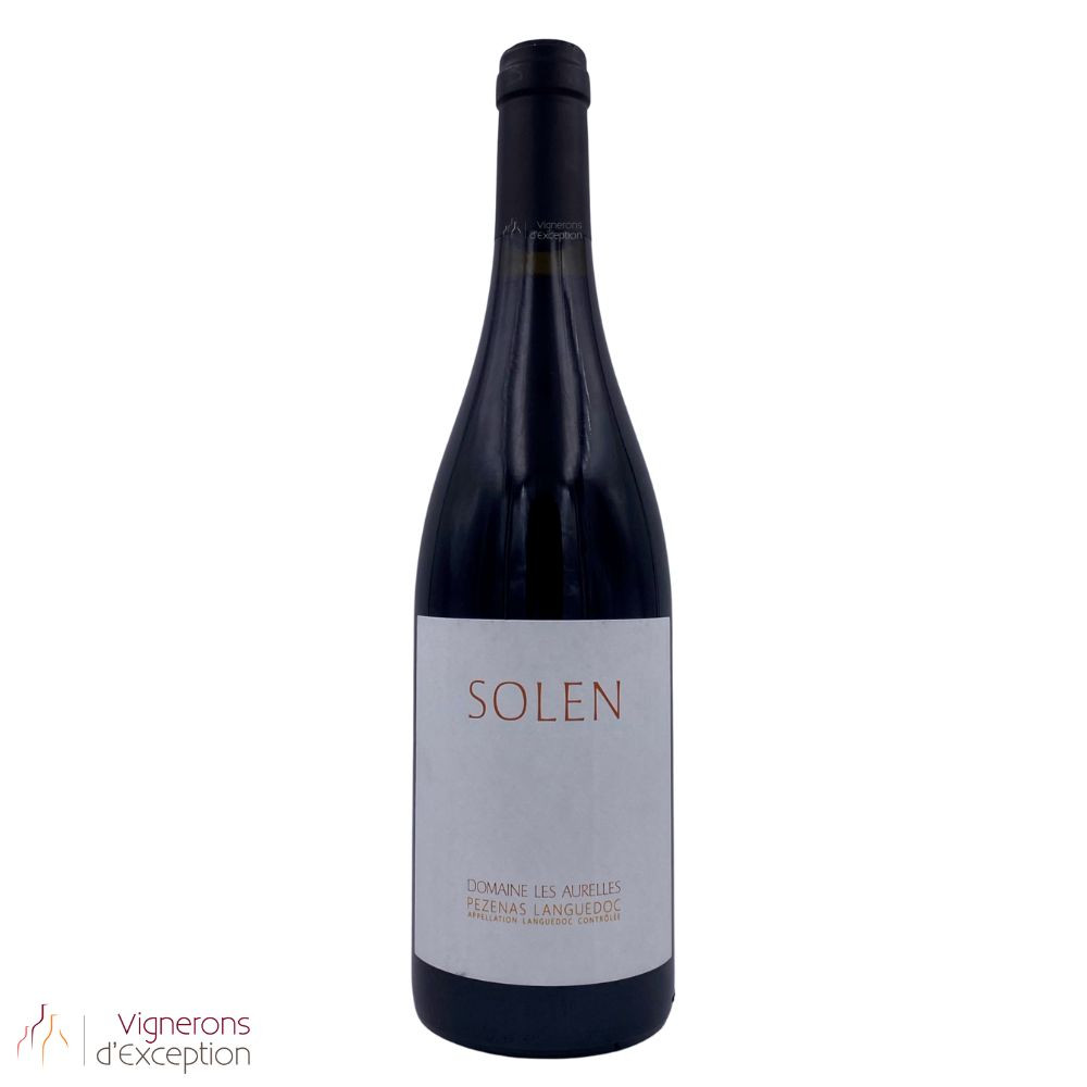 Domaine Les Aurelles Languedoc Pézenas "Solen" rouge 2016 bouteille Domaine Les Aurelles Languedoc Pézenas "Solen" rouge 2016 bouteille