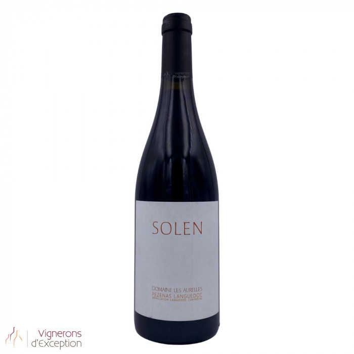 Domaine Les Aurelles Languedoc Pézenas "Solen" rouge 2016 bouteille Domaine Les Aurelles Languedoc Pézenas "Solen" rouge 2016 bouteille