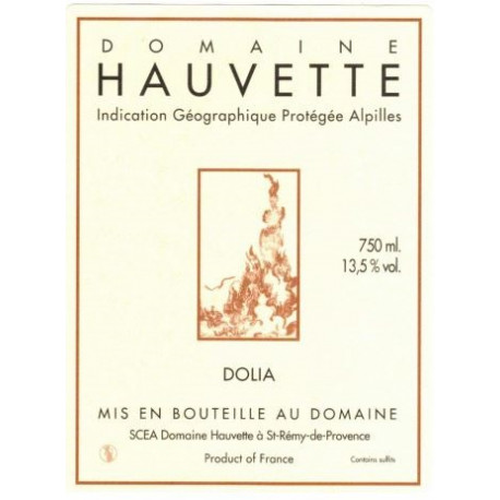 Domaine Hauvette "Dolia" blanc sec 2016 etiquette
