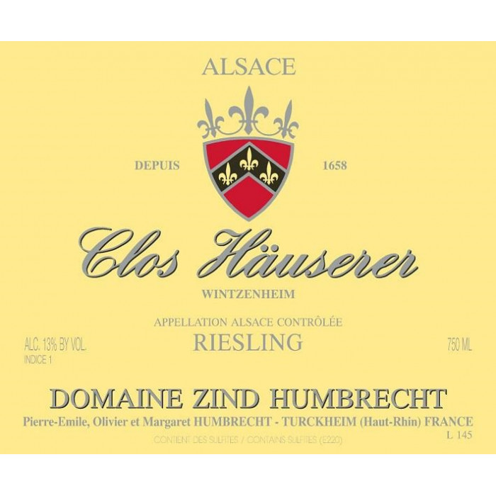 Domaine Zind-Humbrecht Riesling "Clos Häuserer" dry white 2021