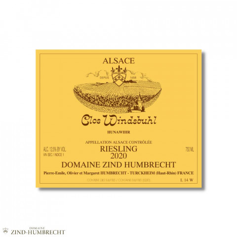 Domaine Zind-Humbrecht Riesling "Clos Windsbuhl" blanc sec 2021 2