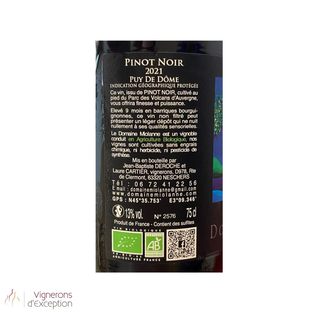 Domaine Miolanne IGP Puy de Dôme "pinot noir" red 2021