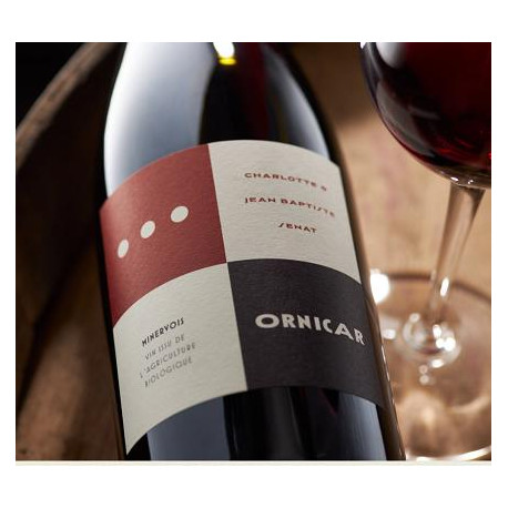 Domaine J-B. Sénat Minervois "Ornicar" rouge 2019 etiquette Domaine J-B. Sénat Minervois "Ornicar" rouge 2019 etiquette
