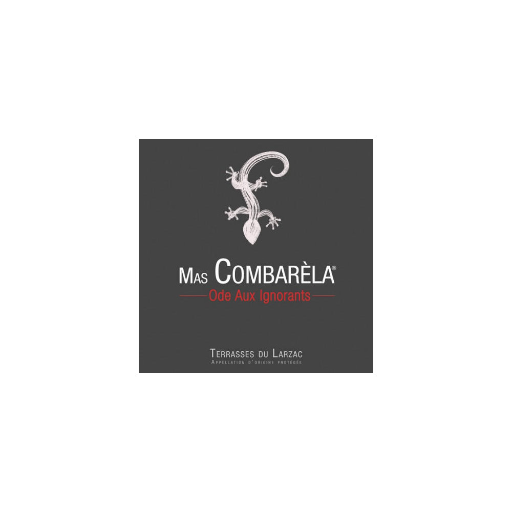 Mas Combarèla Terrasses du Larzac "Ode aux Ignorants" rouge 2020 etiquette
