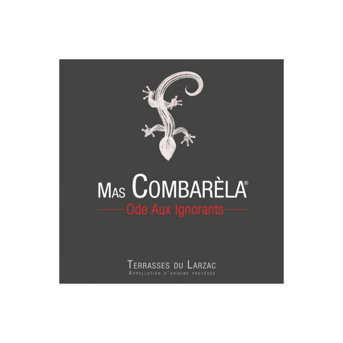 Mas Combarèla Terrasses du Larzac "Ode aux Ignorants" rouge 2020 etiquette