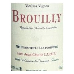 Domaine Jean-Claude Lapalu Brouilly  Vieilles Vignes 2022 bouteille 2