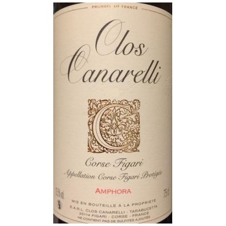 Clos Canarelli Amphora rouge 2021 etiquette Clos Canarelli Amphora rouge 2021 etiquette