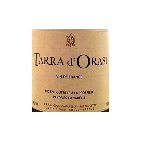 Clos Canarelli "Tarra d'Orasi" rouge 2020 etiquette