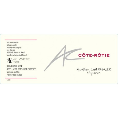 Cote Rotie Aurelien Chatagnier 2021 etiquette Cote Rotie Aurelien Chatagnier 2021 etiquette