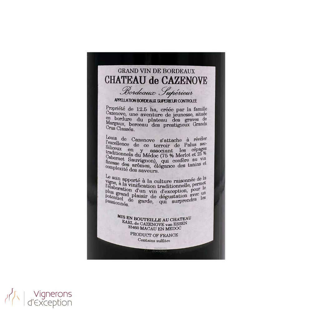 Chateau de Cazenove Bordeaux Supérieur rouge 2016