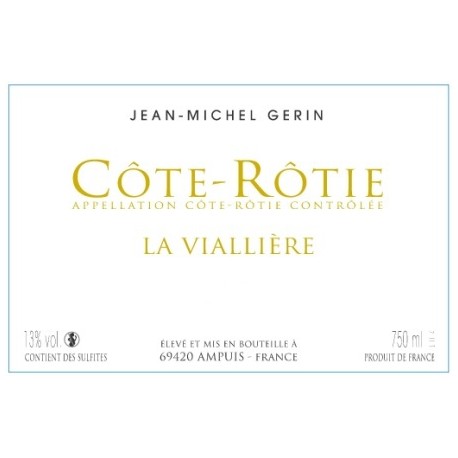domaine gerin cote rotie la vialliere 2020 etiquette domaine gerin cote rotie la vialliere 2020 etiquette