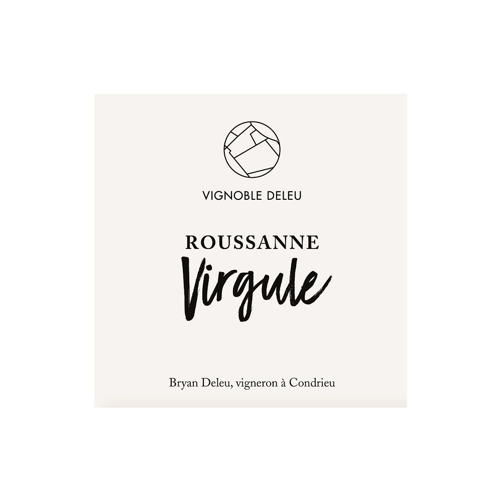 Bryan Deleu VdF "Virgule" (roussanne/marsanne) blanc sec 2022 etiquette