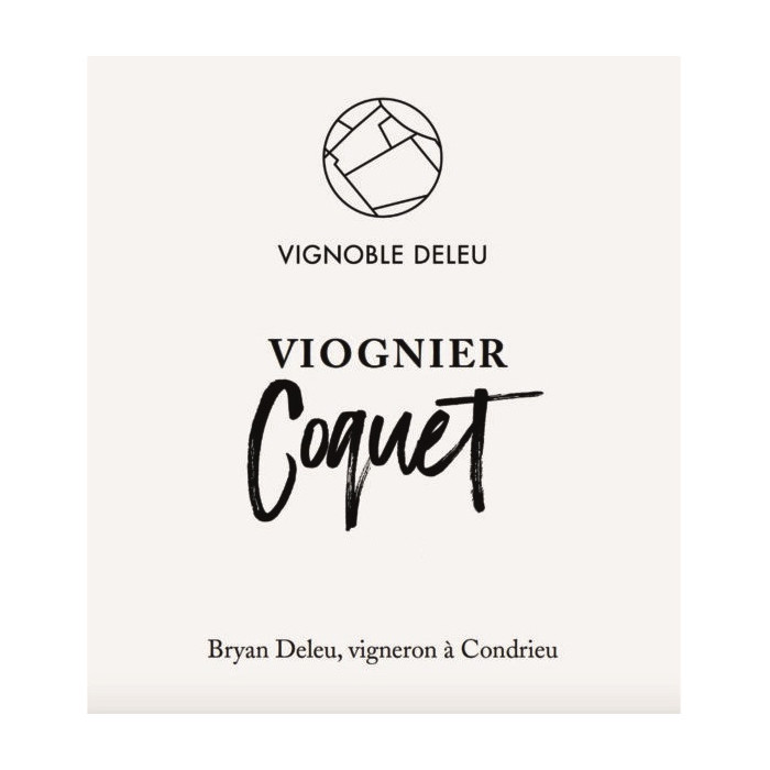 Bryan Deleu IGP "Coquet" (viognier) blanc sec 2022 etiquette