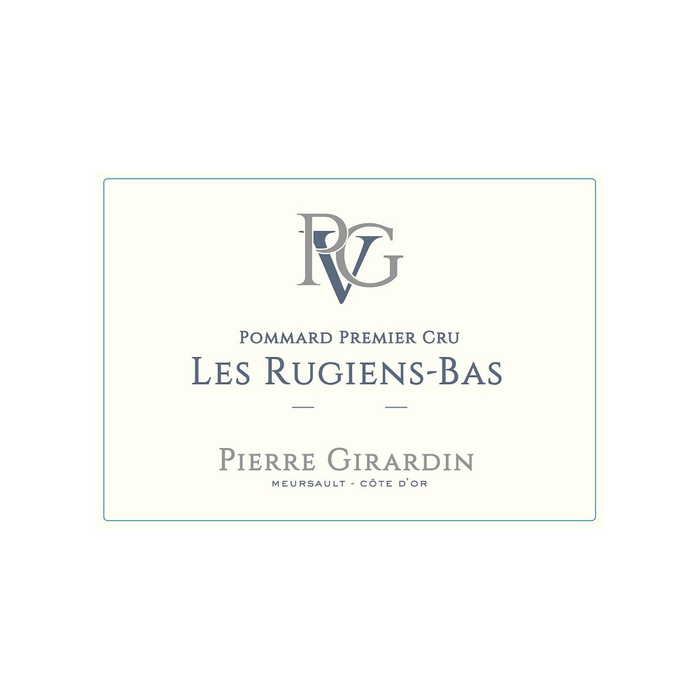 Domaine Pierre Girardin Pommard 1er Cru "Les Rugiens bas" rouge 2021 etiquette Domaine Pierre Girardin Pommard 1er Cru "Les Rugiens bas" rouge 2021 etiquette