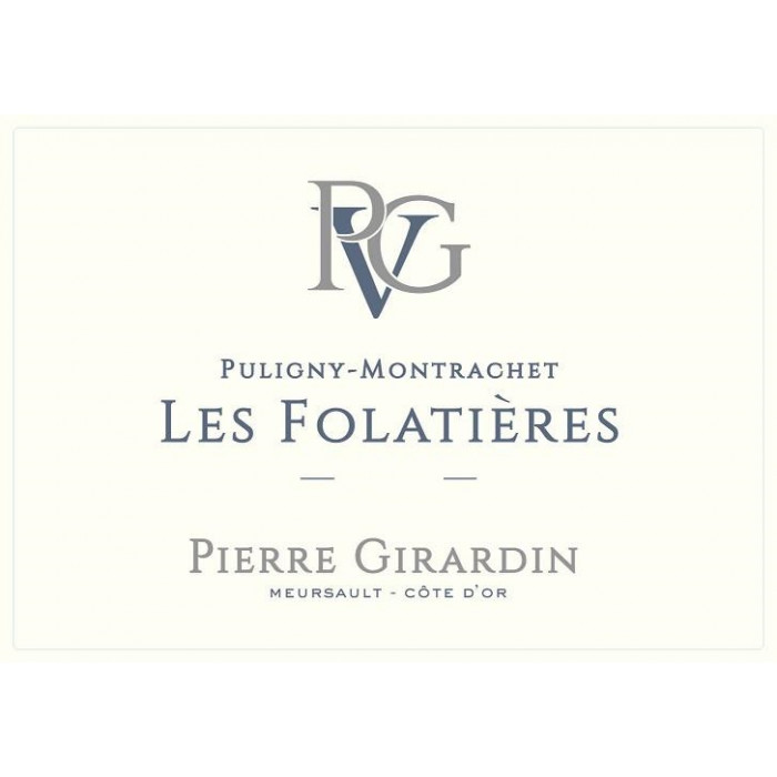 Domaine Pierre Girardin Puligny-Montrachet 1er Cru "Les Folatières" blanc sec 2021 etiquette Domaine Pierre Girardin Puligny-Montrachet 1er Cru "Les Folatières" blanc sec 2021 etiquette