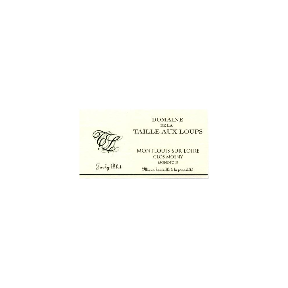 Domaine de la Taille aux Loups Montlouis-sur-Loire "Clos de Mosny" blanc sec 2021 etiquette