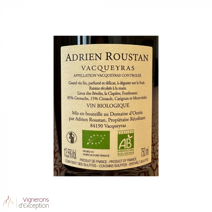 Domaine d'Ouréa Vacqueyras rouge 2022