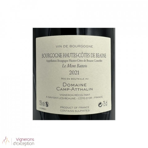 Domaine Camp-Atthalin Hautes Côtes de Beaune "Le Mont Battois" rouge 2021 2
