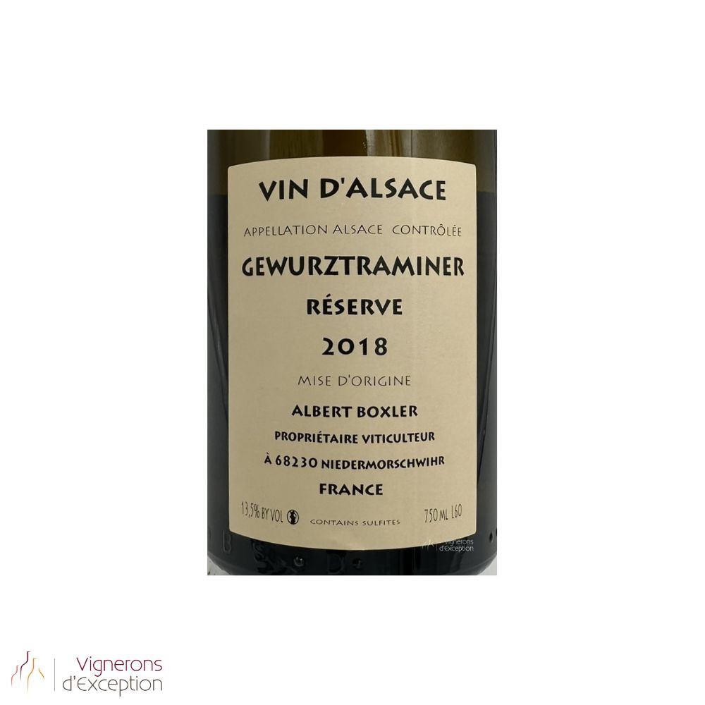 Domaine Albert Boxler Gewürztraminer "Reserve" medium dry white 2018