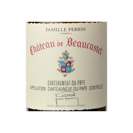 Chateau de Beaucastel Chateauneuf du Pape blanc sec 2022 etiquette