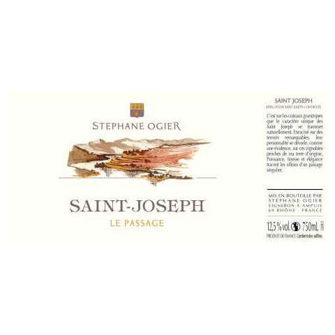 Domaine Stephane Ogier Saint Joseph Le Passage 2021 etiquette