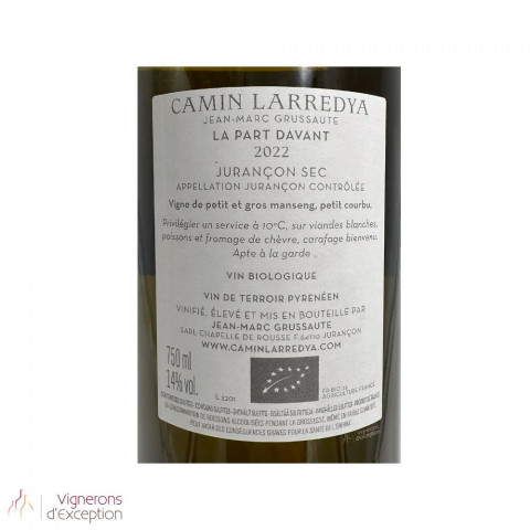 Domaine Camin Larredya Jurançon "La Part Davant" blanc sec 2022 2