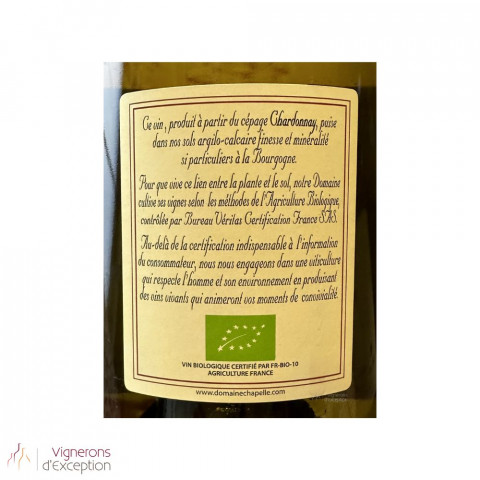 Domaine Chapelle Santenay blanc 1er cru "Les Gravières" 2018 bouteille 2