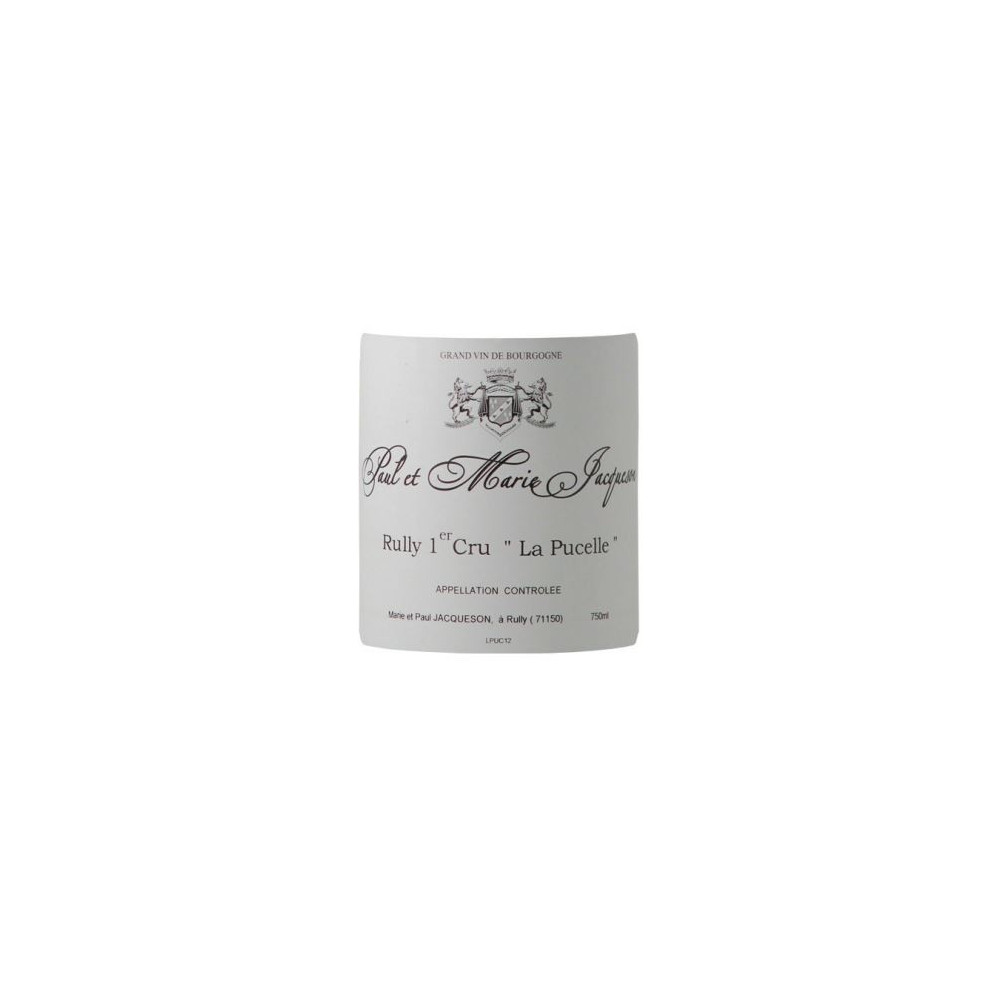 Domaine Paul et Marie Jacqueson Rully 1er Cru La Pucelle blanc 2022 etiquette