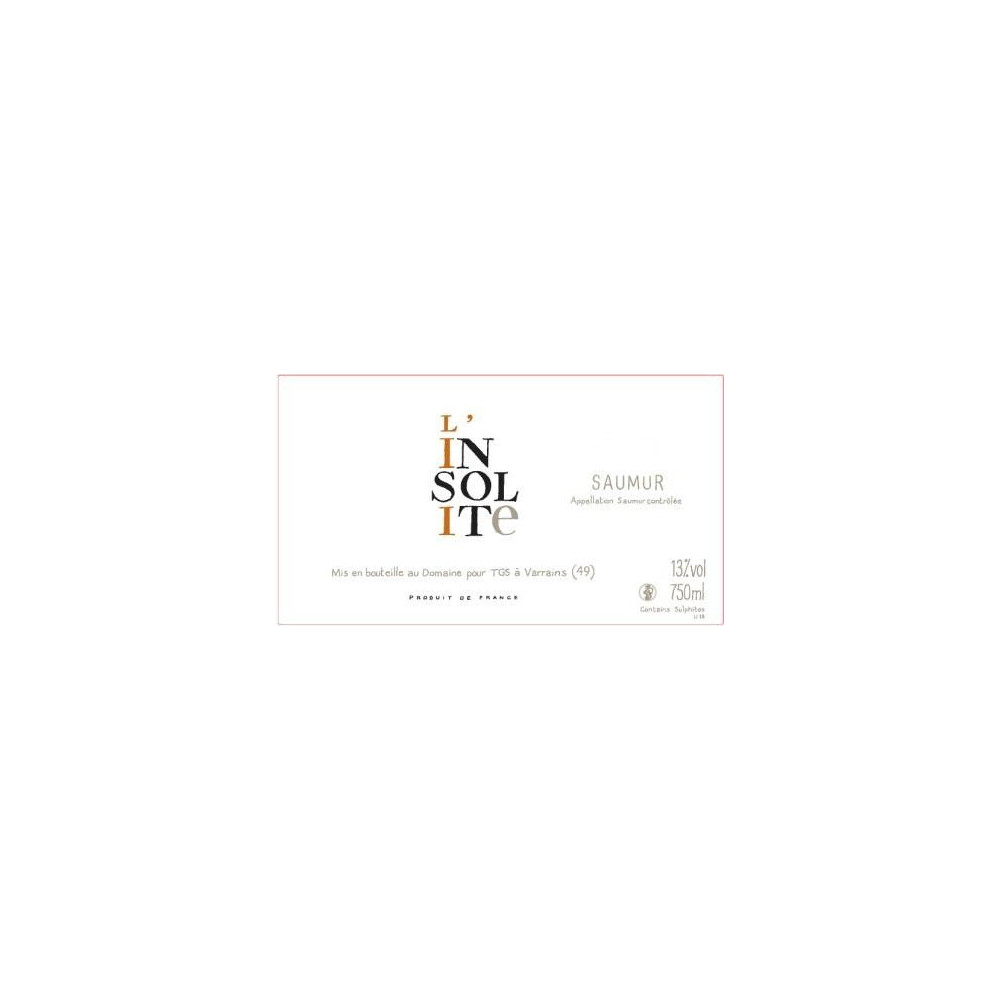 Domaine des Roches Neuves Saumur Blanc Insolite 2022 etiquette