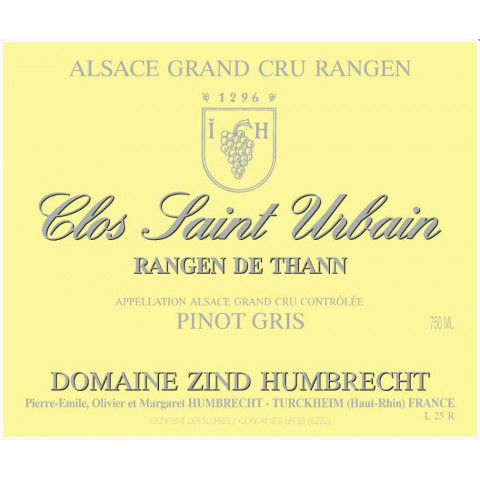 Domaine Zind-Humbrecht Pinot Gris "Clos Saint Urbain Rangen de Thann" blanc sec 2022 bouteille 2