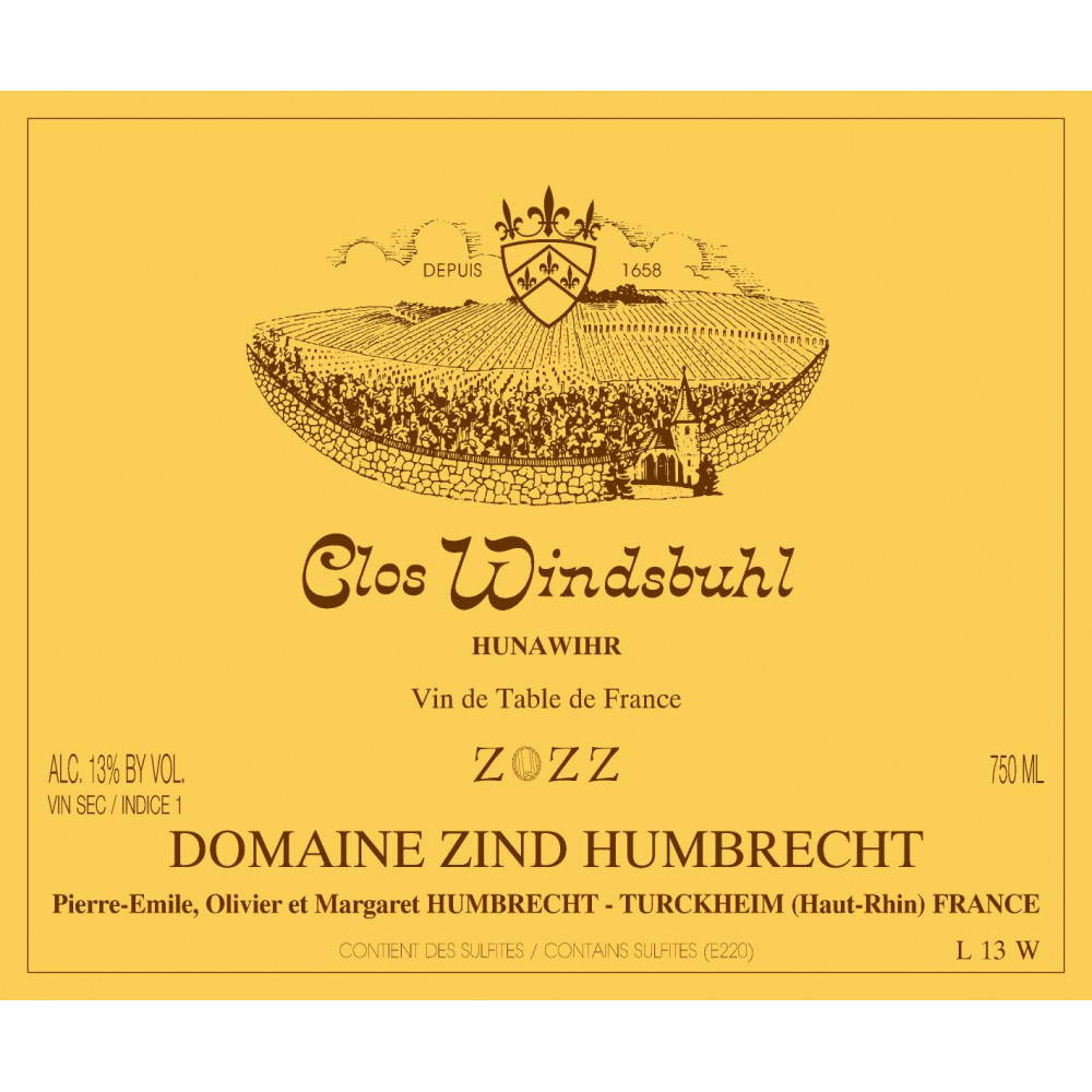 Domaine Zind-Humbrecht Chardonnay "Clos Windsbuhl" dry white 2022