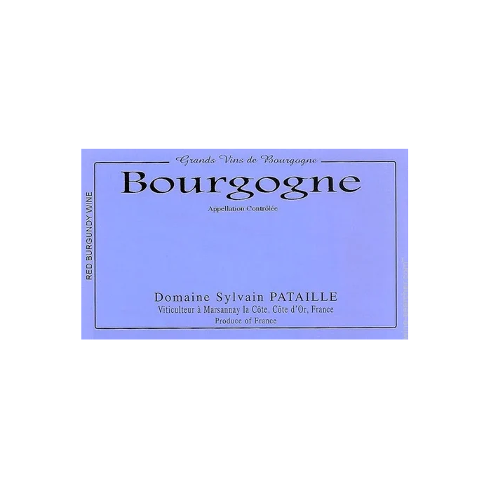 Domaine Sylvain Pataille Bourgogne rouge 2022 etiquette Domaine Sylvain Pataille Bourgogne rouge 2022 etiquette