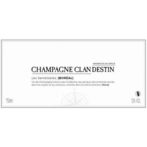 Champagne Clandestin "Boréal" Brut Nature 2021 bouteille 2
