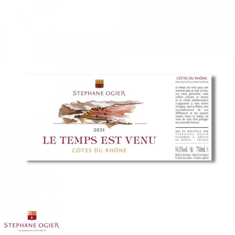 Domaine Stéphane Ogier Côtes du Rhône "Le Temps est Venu" (Grenache) rouge 2022 bouteille 2