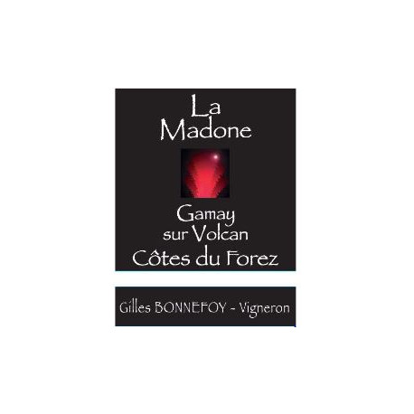 Les Vins de la Madone Côtes du Forez "gamay sur volcan" rouge 2022 etiquette