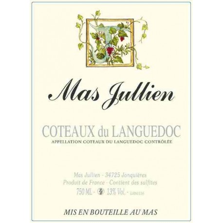 Mas Jullien rosé 2023 etiquette Mas Jullien rosé 2023 etiquette