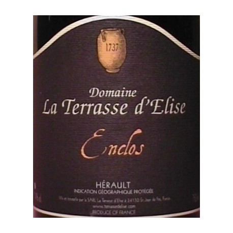 Domaine La Terrasse d'Elise Enclos 2022 étiquette