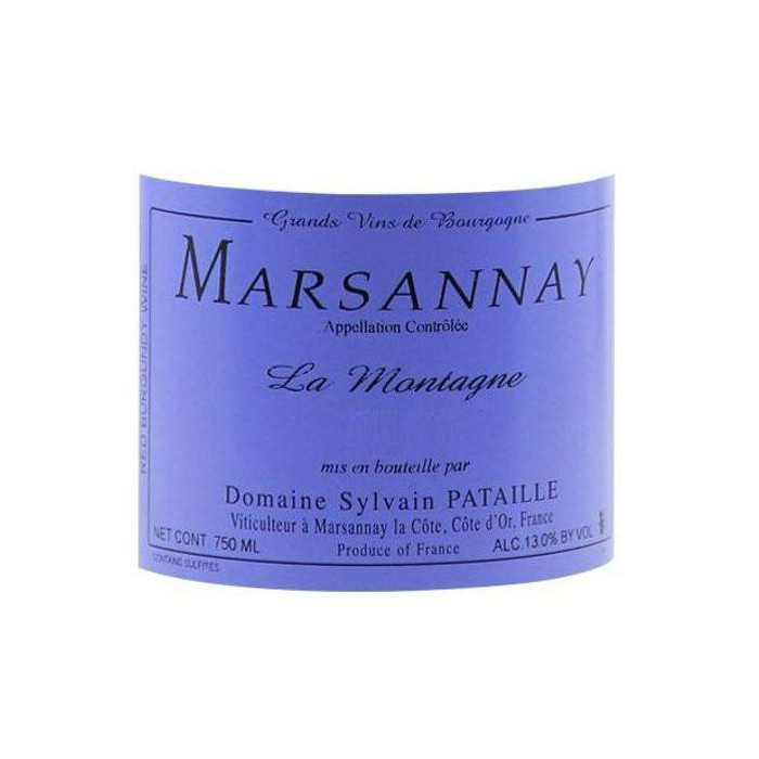 Domaine Sylvain Pataille Marsannay "La Montagne" rouge 2022 etiquette
